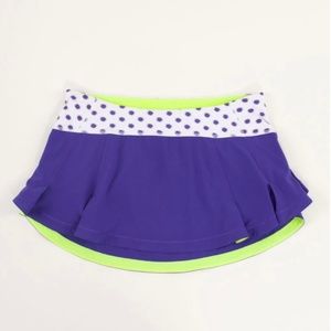 Size 4 Lululemon Presta Skirt in Bruised Berry High Noon Dot White